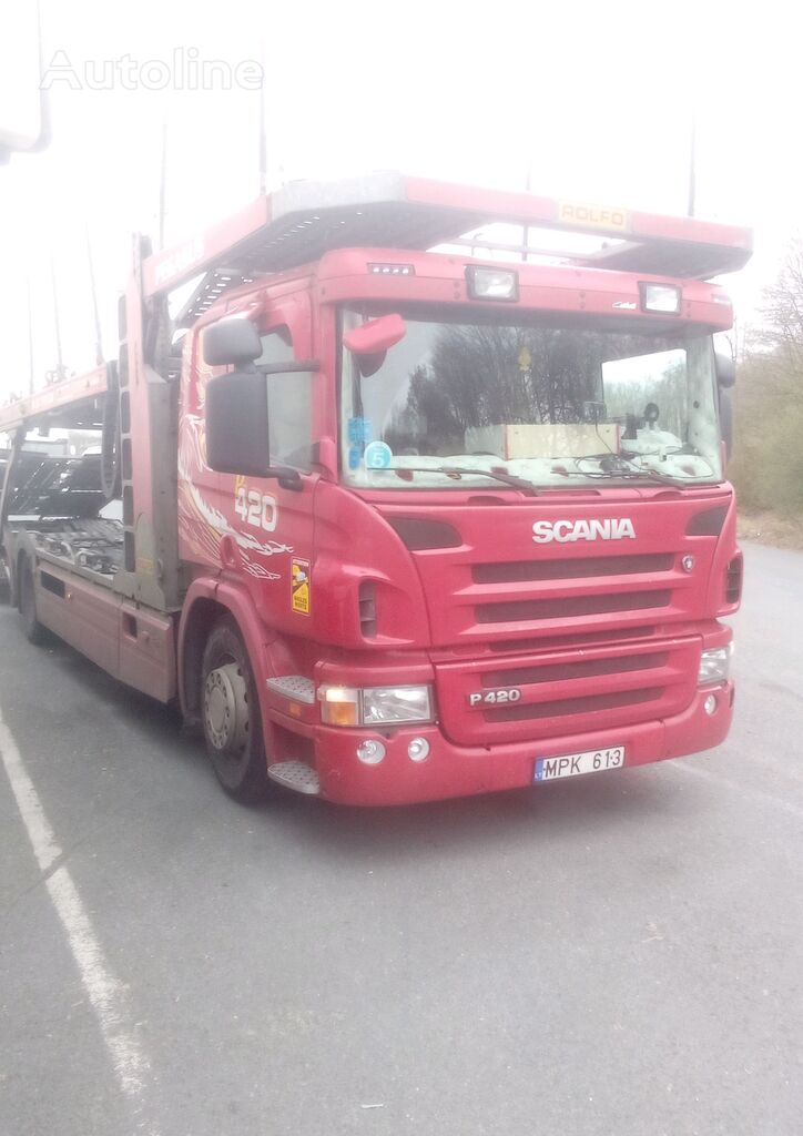 شاحنة نقل السيارات Scania + العربات المقطورة شاحنة نقل السيارات