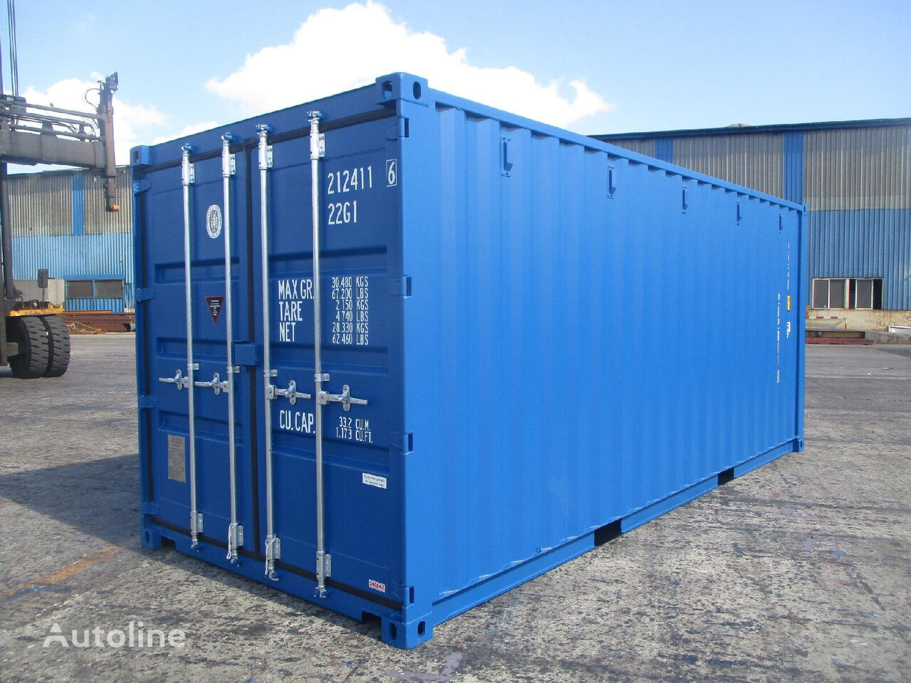 جديدة حاوية 20 20`DV Seecontainer neuwertig in RAL5010 Enzianblau Standart