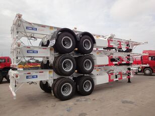 جديدة العربات نصف المقطورة شاحنة نقل الحاويات 40 feet 45 feet 20 feet 3 axles container skeleton semitrailer