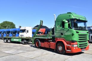 شاحنة نقل المخلفات Scania R 490 HL 4x2 - SKIPLOADER + HANGER - RETARDER - 340 TKM - PARK