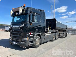 السيارات القاطرة Scania R520 V8 + العربات نصف المقطورة شاحنة قلابة